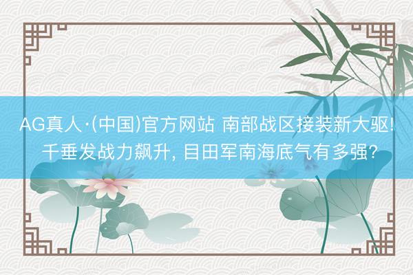 AG真人·(中国)官方网站 南部战区接装新大驱! 千垂发战力飙升， 目田军南海底气有多强?