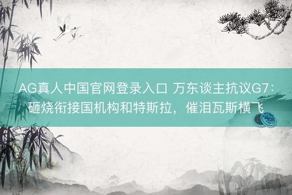 AG真人中国官网登录入口 万东谈主抗议G7：砸烧衔接国机构和特斯拉，催泪瓦斯横飞